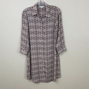 CAbi Colony Club Geometric Shirt Dress
